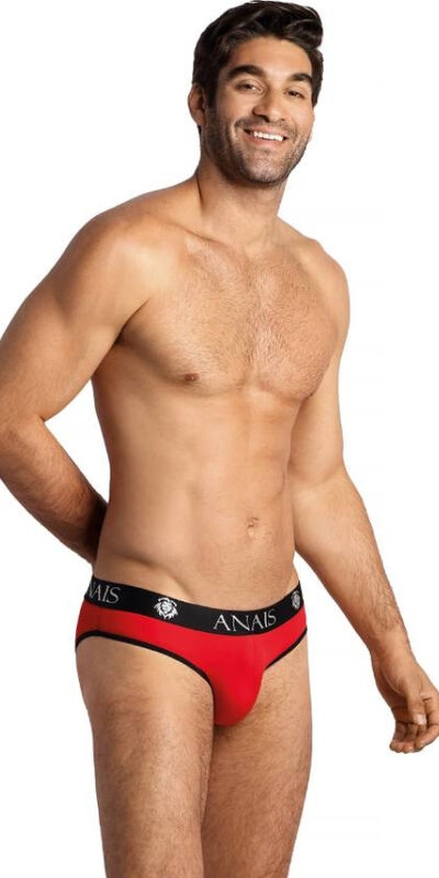 ANAIS ELASTIC Lencería masculina cómoda de microfibra roja y borde negro