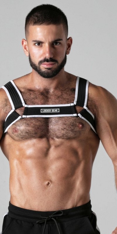 LOCKER BLACK Harnais polyvalent et audacieux avec maille renforcée et design unique