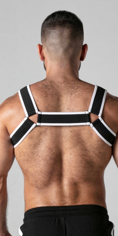 LOCKER BLACK Harnais polyvalent et audacieux avec maille renforcée et design unique