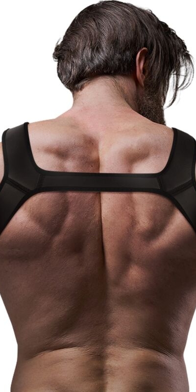 ATTITUDE BLACK Arnés in ecopelle regolabile che esalta la silhouette maschile