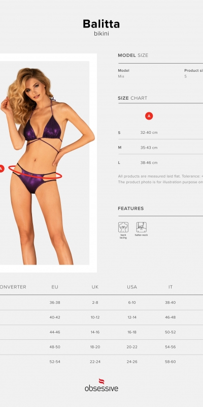BALITTA Bikini sexy y brillante, realza la silueta y bronceado