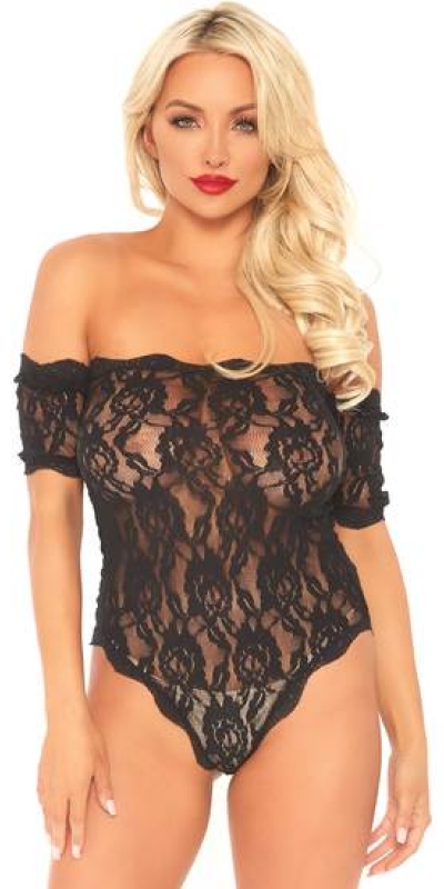 TEDDY LUNA Set in pizzo floreale elegante con uno scollo unico e irresistibile