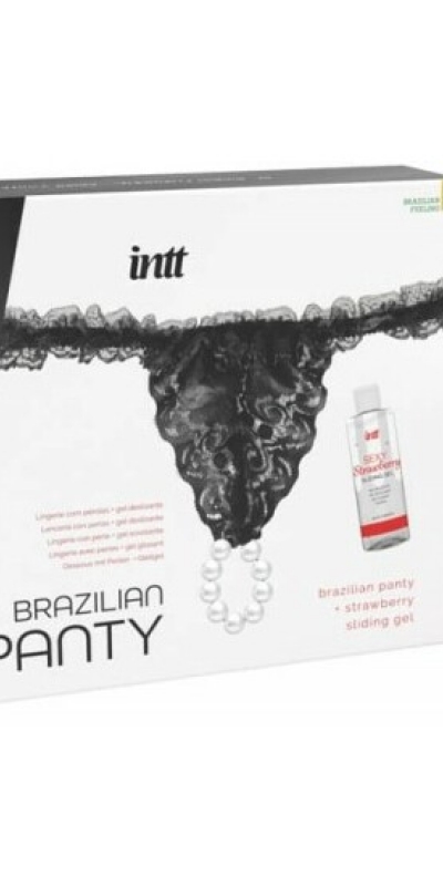 BRAZILIAN PANTY Cuequinhas com pérolas e gel deslizante