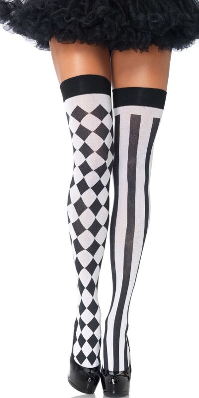 ARLEQUÍN B& Collants d'arlequin en noir et blanc.