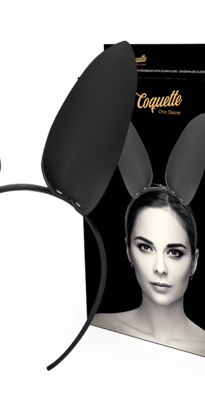 CROWNELLE BUNNY Diadema lúdica de cuero vegano con orejas de conejo