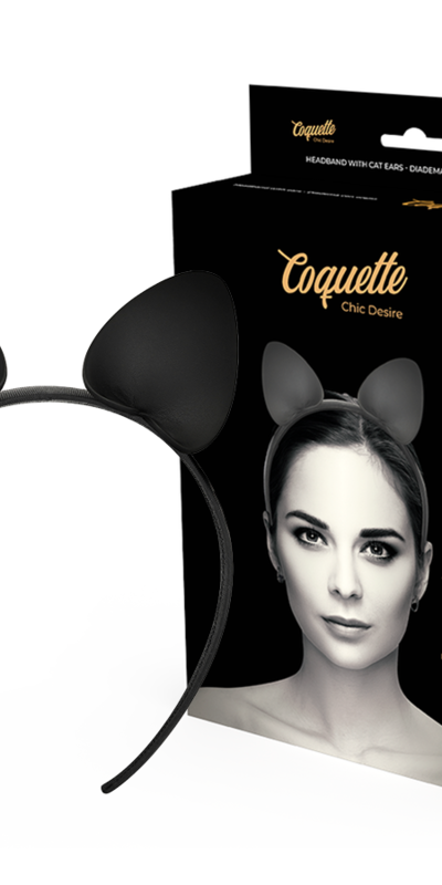 CROWNELLE CAT  Diadema con orejas de gato de cuero vegano