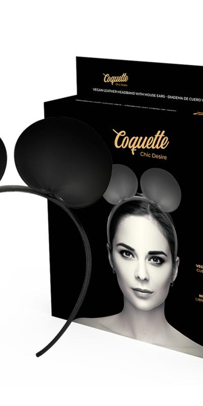 CROWNELLE MOUSE Diadema sensorial y divertida de cuero vegano con orejas