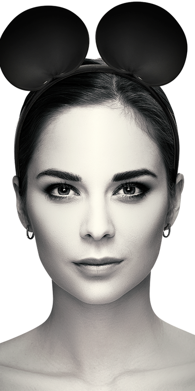 CROWNELLE MOUSE Diadème avec des oreilles de souris en cuir végan