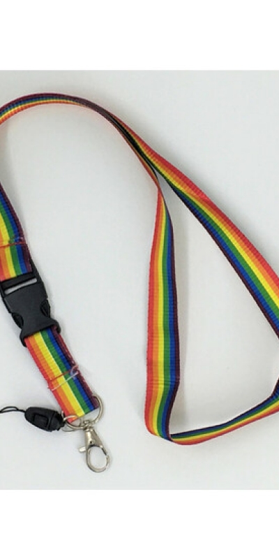 CINTA COLGANTE BANDERA LGBT+ Accessorio pendente con i colori della bandiera lgbt+