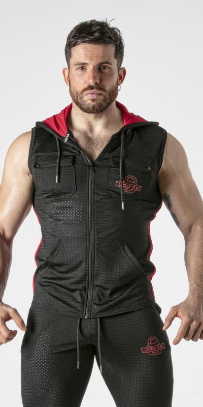 COLETE HOODY Débardeur sans manches, tissu respirant, fermeture éclair intégrale