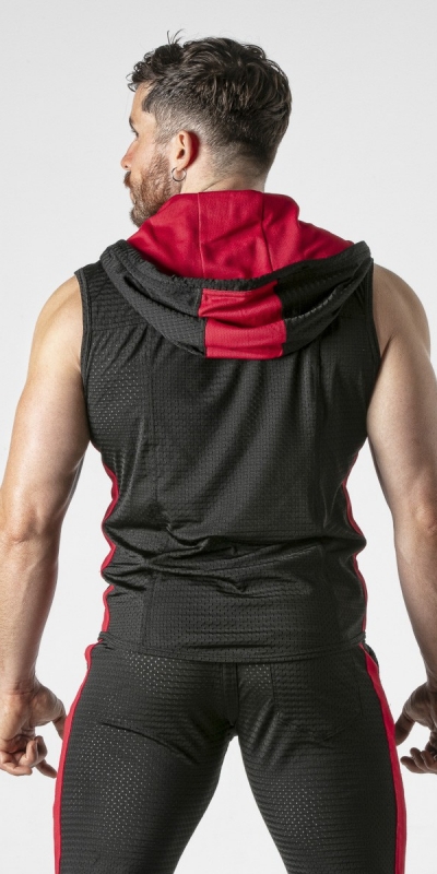 COLETE HOODY Débardeur sans manches, tissu respirant, fermeture éclair intégrale