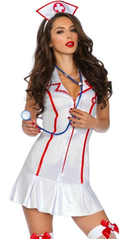 LEG AVENUE NURSE Costume d'infirmière en chef 3 pièces taille s/m