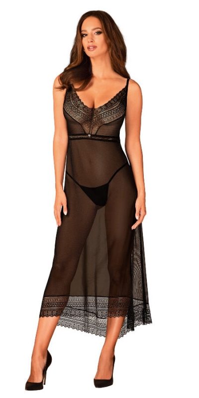 CHEMISE ESTIQUA Chemise seductora, semi transparente, tirantes ajustables