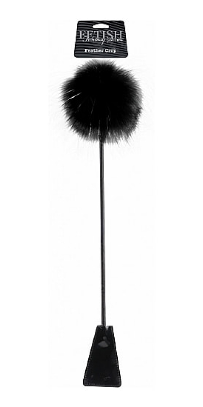 FEATHER CROP FUSTA Édition limitée fouet avec plume noire
