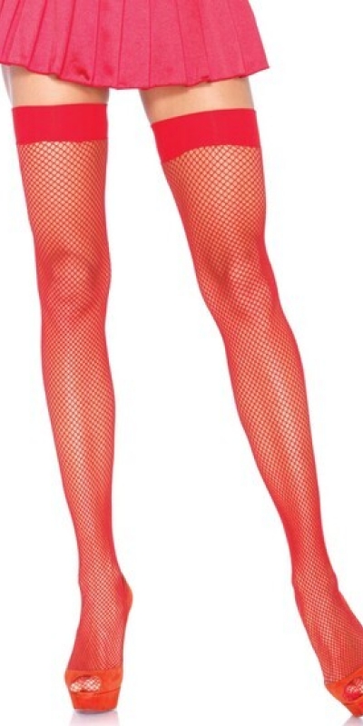 ISLAS CARNAVAL  Collant a rete rosso leg avenue