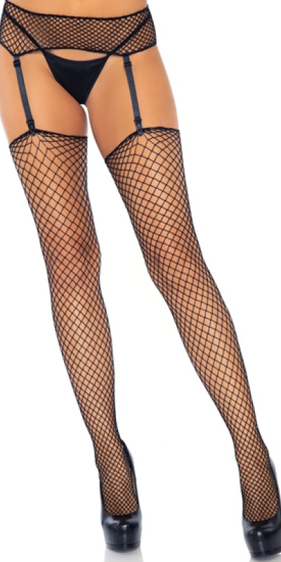 TANGER RED BLACK Meias leg avenue net e garter garter