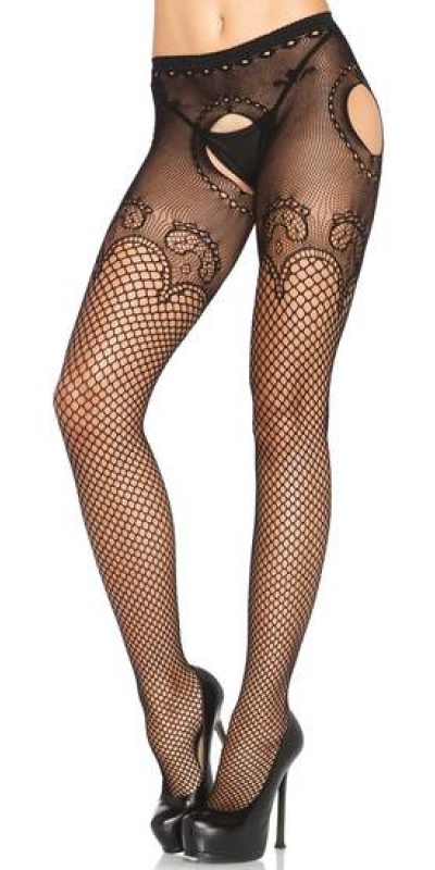 LEG AVENUE DELIGHT Collant stampato con cut-out