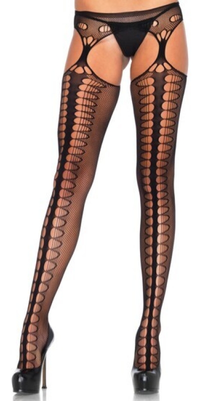 LEG AVENUE CRISSCROSS Leg avenue culotte jarretière avec maille décorative