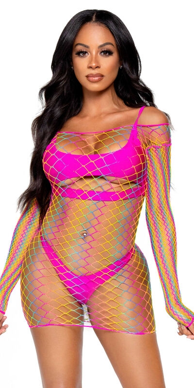 MINI VESTIDO MINI DRESS Mini robe de lingerie sensuelle dans des couleurs vibrantes