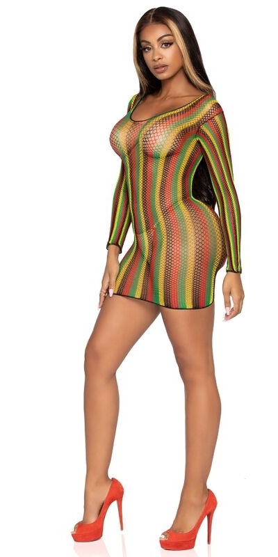 MINIVESTIDO  SENSUAL Minivestido de rede estilo rasta, sensual e sofisticado, tamanho único