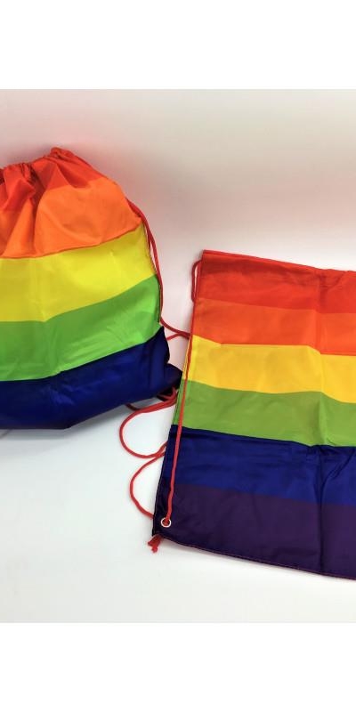 MOCHILA BANDERA LGBT+ Zaino in nylon con bandiera dell'orgoglio LGBT+