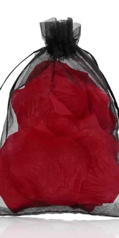 PÉTALOS Pétalos de rosa roja con bolsa de organza