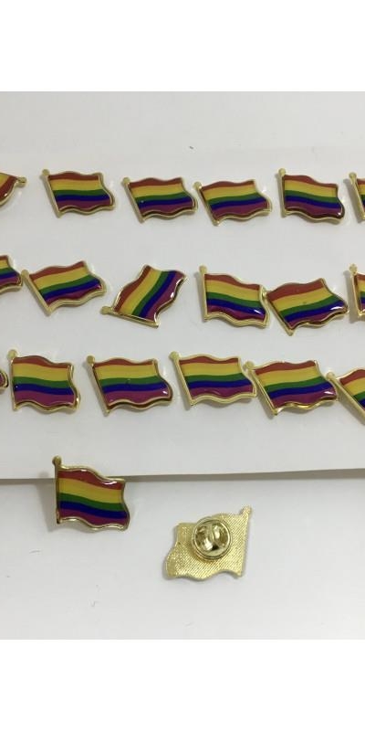 BANDERA ORGULLO LGTB Pino bandeira orgulho LGBT, acessório icónico