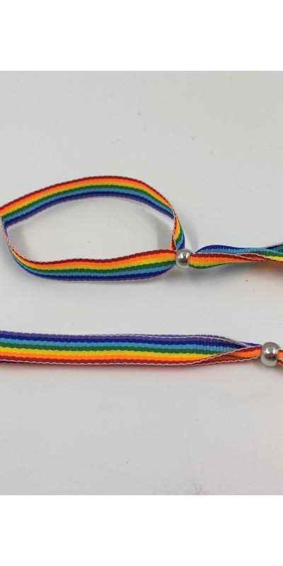 PULSERA CON BOLITA PLATEADA - Braccialetto dell'orgoglio LGTB+ regolabile con un elegante finish argentato.