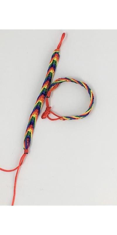 PULSERA DE CINTA BANDERA LGBT+ Braccialetto regolabile con i colori della bandiera lgbt+