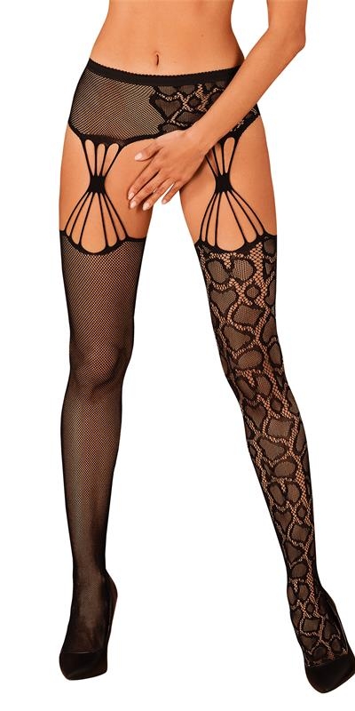 S821 Calze autoreggenti in nylon ed elastan.