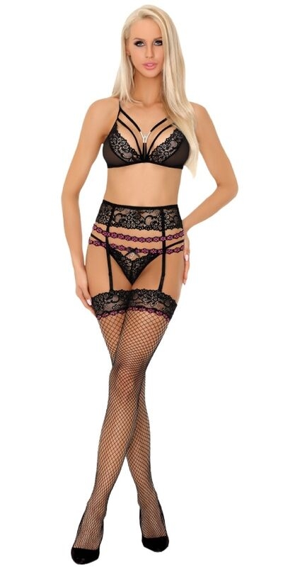 SNEHANA LC 90443 Ensemble de lingerie élégante et sensuelle, en dentelle noire.