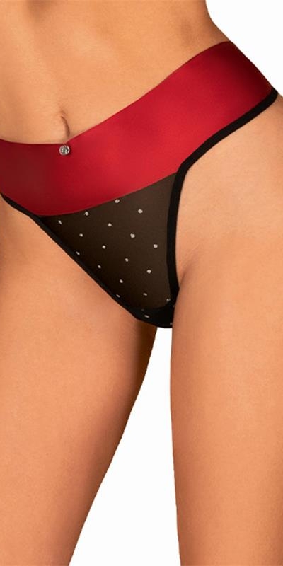 TANGA LAZO SEDUCTOR String en dentelle séduisante avec des détails scintillants.