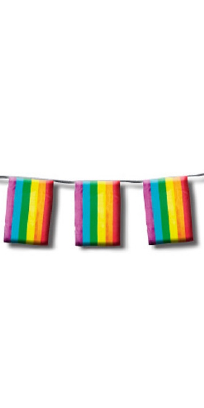 TIRA DE BANDERAS ORGULLO LGBT  Ghirlanda di 10 metri, bandierine orgoglio LGBT+