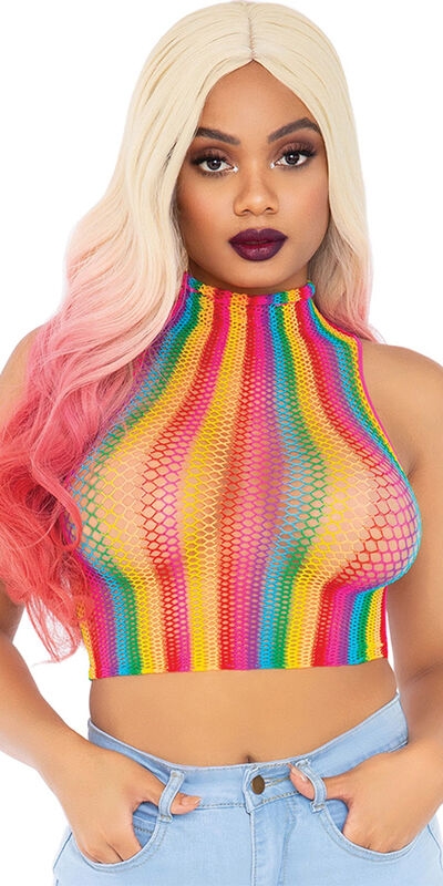 TOP DE REJILLA MULTICOLOR Top vibrante et confortable pour les festivals et événements