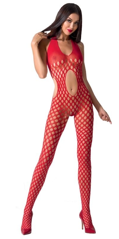 PASSION - WOMAN BS065 Cuerpo sensual de encaje y transparencias en color negro