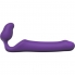 Queens l dildo strap-on senza spalline in silicone viola scuro