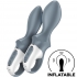 Vibrador inflable ajustable con 12 modos, silicona segura