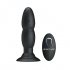 Plug anal vibrador con control remoto y bolas rotatorias