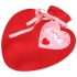 Bolsa de agua en forma de corazón con funda polar y tarjeta