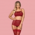 Ensemble de lingerie rouge sensuelle, taille s/m ajustable.