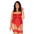 Corset et string en ensemble de lingerie avec porte-jarretelles.