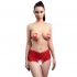 Culotte aperto all'inguine, disponibile in rosso o nero