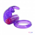 Anneau vibrant en silicone adaptable, double stimulation.