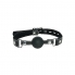 Mordacchia BDSM: sfera in silicone rimovibile, stile in pelle elegante