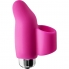 Vibrador de dedo rosa, 10 ritmos, silicona suave, discreto