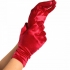 Guantes rojos elásticos, efecto brillante; elegancia única