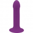 Dildo morado de silicona, flexible, con ventosa y seguro