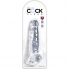 Dildo transparente, realista, flexible, con ventosa potente