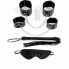 Set de bondage con esposas y antifaz, ideal para parejas