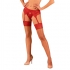 Calze sensuali rosse, pizzo, taglie xs-xxl